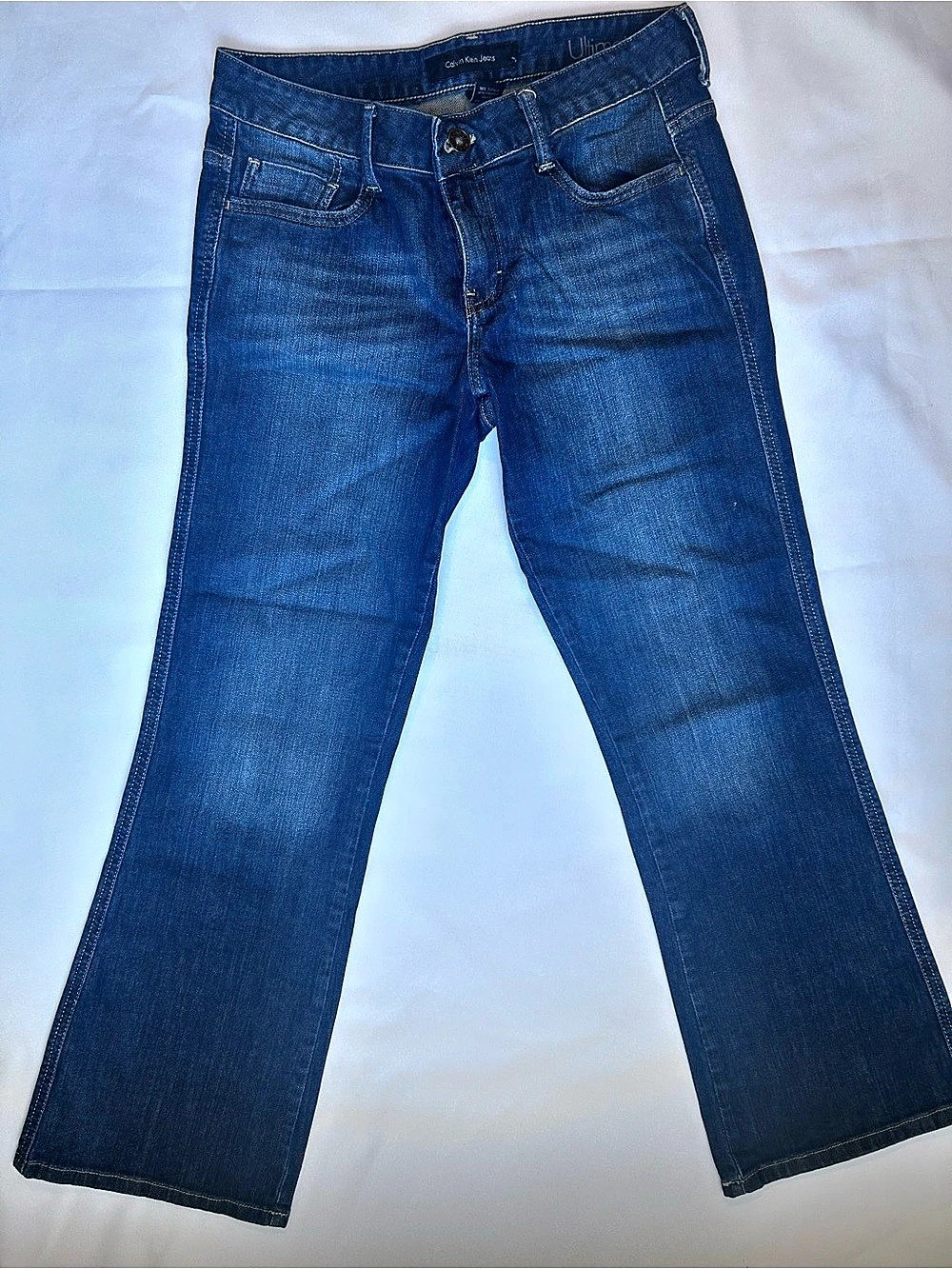 Calvin Klein Ultimate Boot Cut Jeans in Blue Size 8 Like New